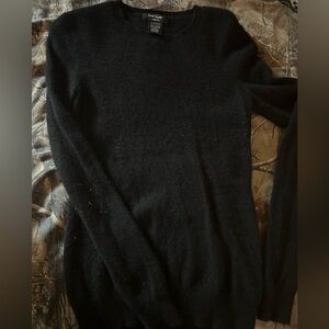 Lord & Taylor Classic Black Cashmere Sweater